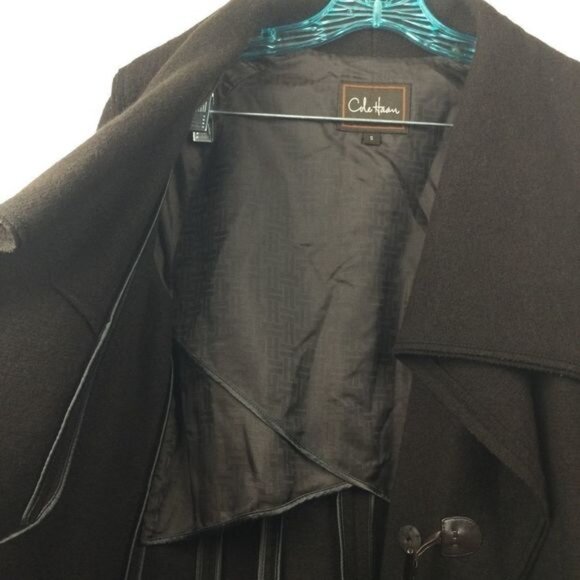 Cole Haan Brown Toggle Front Wool Alpaca Jacket S - Picture 11 of 13